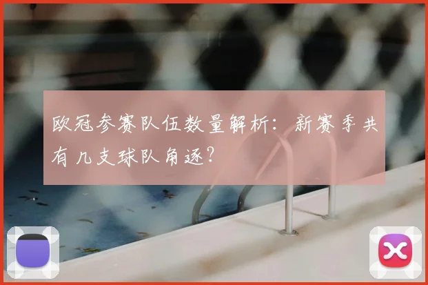 欧冠参赛队伍数量解析：新赛季共有几支球队角逐？
